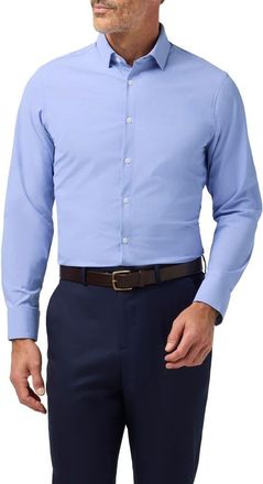 Mizzen+Main Leeward Trim Fit Performance Button-Up Shirt in Cobalt Straton Check at Nordstrom, Size Xx-Large