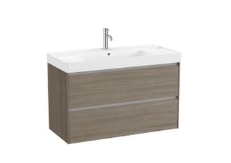 Roca Roca - Pack Unik Mueble Base De 2 Cajones + Lavabo Ona Color: Olmo Oscuro