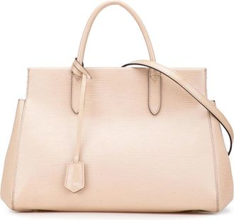 Louis Vuitton Pre-owned Handbags, female, Brown, Size: ONE SIZE Pre-owned Structured Leather Tote Bag