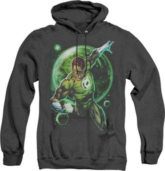 Gildan Green Lantern Galaxy Glow Adult Heather Hoodie / Hooded Sweatshirt