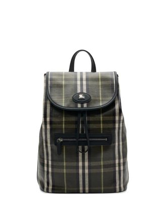 Burberry tartan-pattern backpack - Green