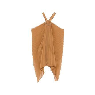 Max Mara Sleeveless Tops, female, Brown, Size: 2XS Pianoforte Top