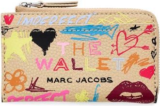 Marc Jacobs The Punk Scribble Top Zip Multi Wallet in Beige Multi at Nordstrom