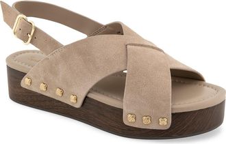 Splendid Quintana Platform Slingback Sandal in Moonstone at Nordstrom, Size 6.5