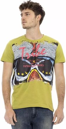 Trussardi Smaragdgroen Casual T-shirt - Heren - T-shirts - Groen - L - Katoen - Tops