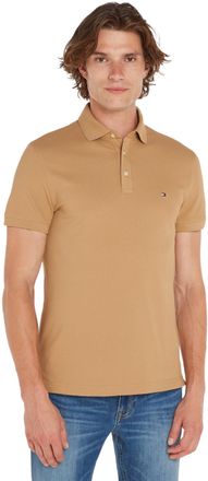 Tommy Hilfiger 1985 Slim Polo S/S Polos Mens, Khaki (Classic Khaki), XS
