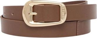 Twinset Studded Leather Belt - Dames - Riemen - Bruin - S - Leer - Accessoires