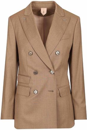 Max Mara Double-Breasted Wool Twill Blazer Cupola