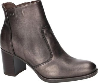 Nero Giardini Metal Testa di Moro Enkellaarsjes - Dames - Laarzen met Hak - Grijs - 35 EU - Leer - Schoenen