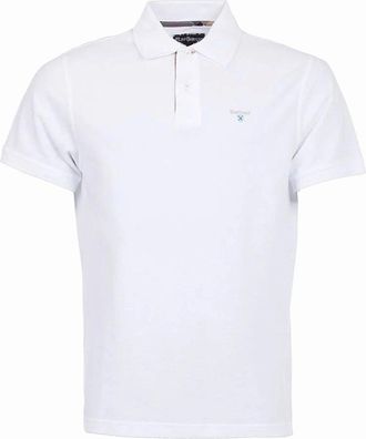 Barbour Mens Barbour Mens White Tartan Pique Polo Shirt - Size: 44
