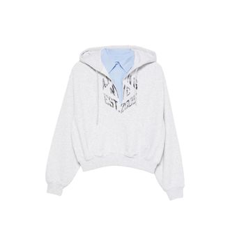 Alexander Wang Logo-print Cropped Hoodie