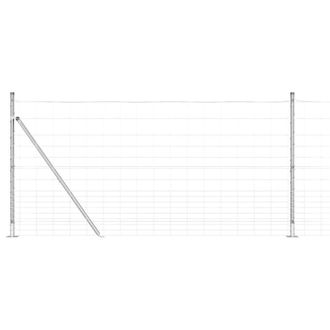 Berkfield Home Field Fence 1.2x25 m Galvanised Steel in Silver