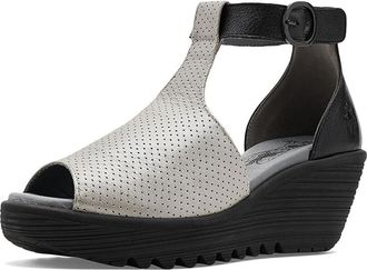 FLY London Lemo442fly Womens Shoes Silver/Black : EU 41 (US Womens 10-10.5) M, Suede