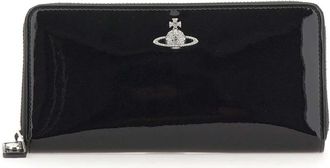 Vivienne Westwood Orb Ritssluiting Portemonnee - Dames - Portefeuilles - Zwart - ONE Size - Leer - Accessoires