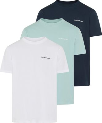 Quiksilver T-Shirt QUIKSILVER OMNI QS SHORT SLEEVE TEE PACK, Herren, Gr. XXL, wei&szlig;, navy, Obermaterial: 100% Baumwolle, Shirts T-Shirt