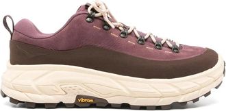 Hoka One One Rode Wijn Sneaker met Vibram Zool - Heren - Outdoorschoenen - Rood - 44 1/2 EU - Fitness