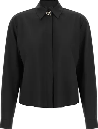 Fabiana Filippi Black Virgin Wool Womens Blouse