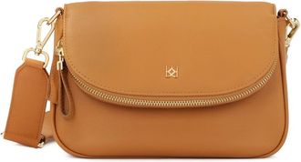 Kazar Balbina Kleine leren handtas aan een brede riem - Dames - Schoudertassen - Bruin - ONE Size - Leer - Tassen