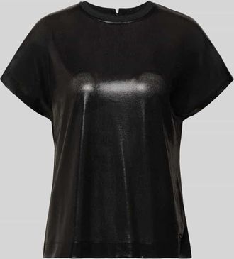 Mos Mosh T-Shirt in Leder-Optik Modell Nicola in Black, Größe XL