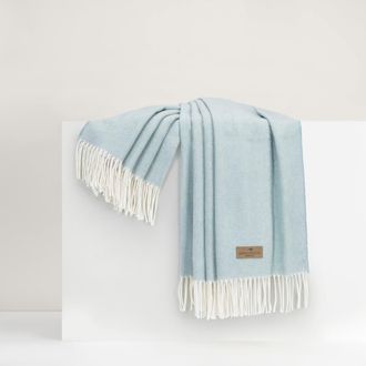 Lands Downunder Italian Herringbone Throw in Glacier at Nordstrom