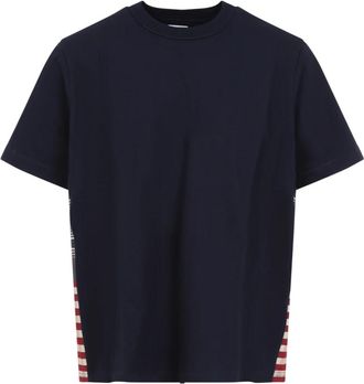 Bottega Veneta Abyss Multistripes T-Shirt - Heren - T-shirts - Blauw - XS - Katoen - Tops