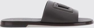 Dolce & Gabbana Ciabatte slide in pelle di vitello con monogramma DG intagliato
