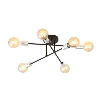 Wonderlamp Plaf&oacute;n De Techo Vender Plata Ii (6 Luces)