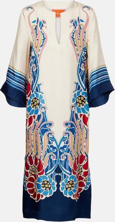 La DoubleJ Printed silk satin kaftan
