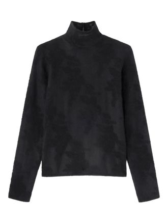 Ganni high-neck buttoned sweater - women - Fabric - S - Black