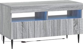vidaXL Mueble De Tv Led Sonoma Gris Madera De Ingenier&iacute;a Vidaxl