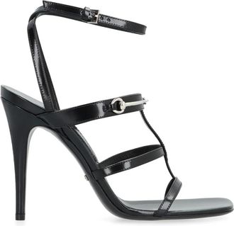 Gucci High Heel Sandals, female, Black, Size: 6 US Black Leather Sandals Elegant Stiletto
