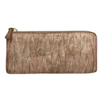 Miu Miu Portafoglio in pelle Pre-owned - - Pre-owned - Donna - Beige - ONE SIZE