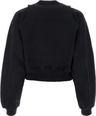 Off-white Womens Black Cotton Sweatshirt - Size X-Small