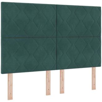 vidaXL Cama Tipo Box Spring Verde Oscuro 140 X 200 Cm Terciopelo Vidaxl