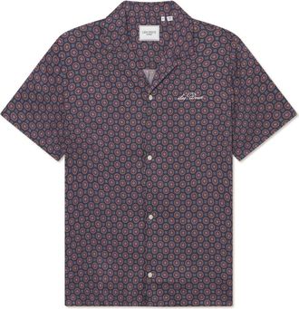 Les Deux Foulard Short Sleeve Shirt in Dark Navy at Nordstrom Rack, Size X-Large