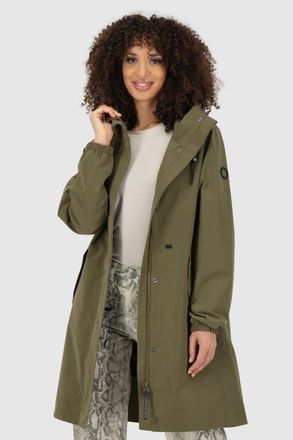 Alife And Kickin Parka ALIFE & KICKIN FrizziAKA, Damen, Gr. XXL, schwarz olive, Web, Obermaterial: 90% Polyester, 10% Polyamid, unifarben, gerade ca. Mitte Oberschenke