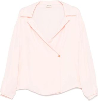 Khaite Roze dubbelrijige blouse met lange mouwen - Dames - Blouses - Roze - XS - Overhemden