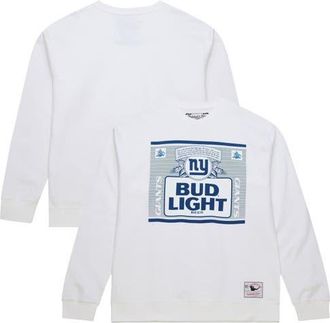 Mitchell & Ness Mens Mitchell & Ness x Bud Light White New York Giants The Crest Pullover Sweatshirt at Nordstrom, Size Xx-Large