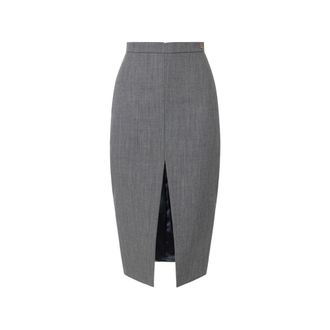 Elisabetta Franchi Mujer, Faldas, Gris, Talla: S