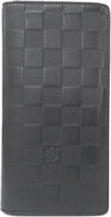 Louis Vuitton Pre-owned Wallets, male, Black, Size: ONE SIZE Pre-owned Damier Infini Long Wallet