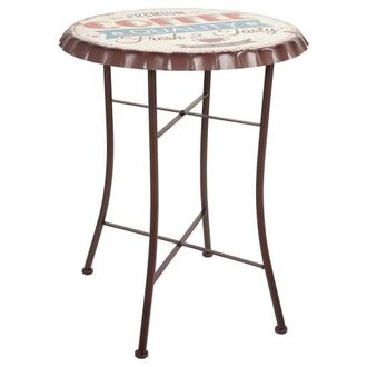 Wanderlust Deco Wanderlust Deco - Mesa Redonda De Metal Blanca D60x71