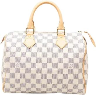 Louis Vuitton Pre-owned Handbags, female, White, Size: ONE SIZE Pre-owned Speedy25 Damier Azur Handbag