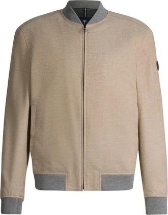 Joop Jassen, Heren, Beige, XL, Wol, Ribbed Blouson