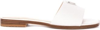 Guess Ramlan Logo Sandalen - Dames - Sandalen - Wit - 36 EU - Leer - Schoenen