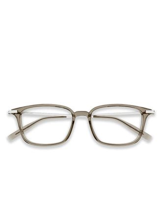 Montblanc square-frame glasses - unisex - Acetate - 47 - Grey
