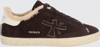Premiata Stevend Leather and Suede Trainers with Wool-Lined Interior