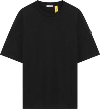 Moncler Zwart T-shirt Edward Girocollo Korte Mouw - Dames - T-shirts - Zwart - S - Tops