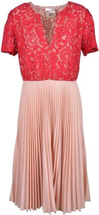 Semicouture Colors Lace Cotton-Blend Dress