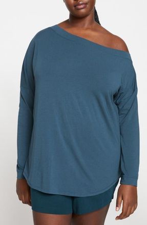 Universal Standard Ultimates Dolci One-Shoulder Top in Deep Sea at Nordstrom, Size Xx-Large
