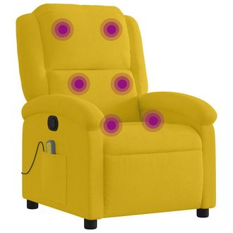vidaXL Vidaxl - Sill&oacute;n De Masaje Reclinable De Terciopelo Amarillo